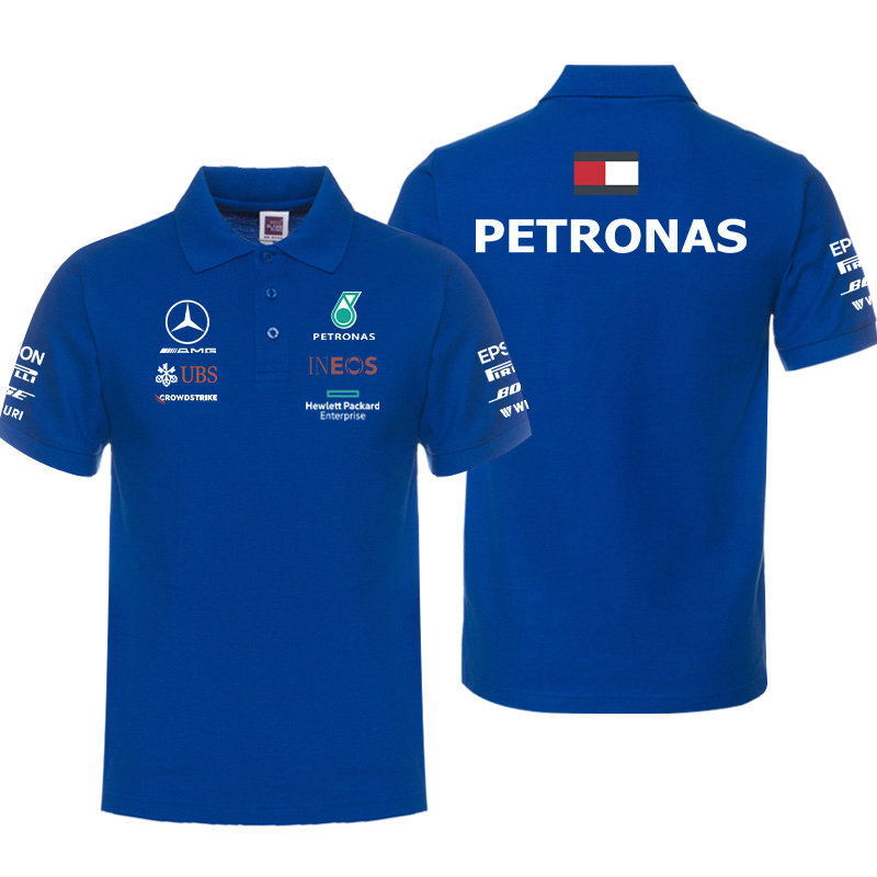 Polo Mercedes AMG Petronas F1 Racing Team Motorsport Homme Coton Manche Courte